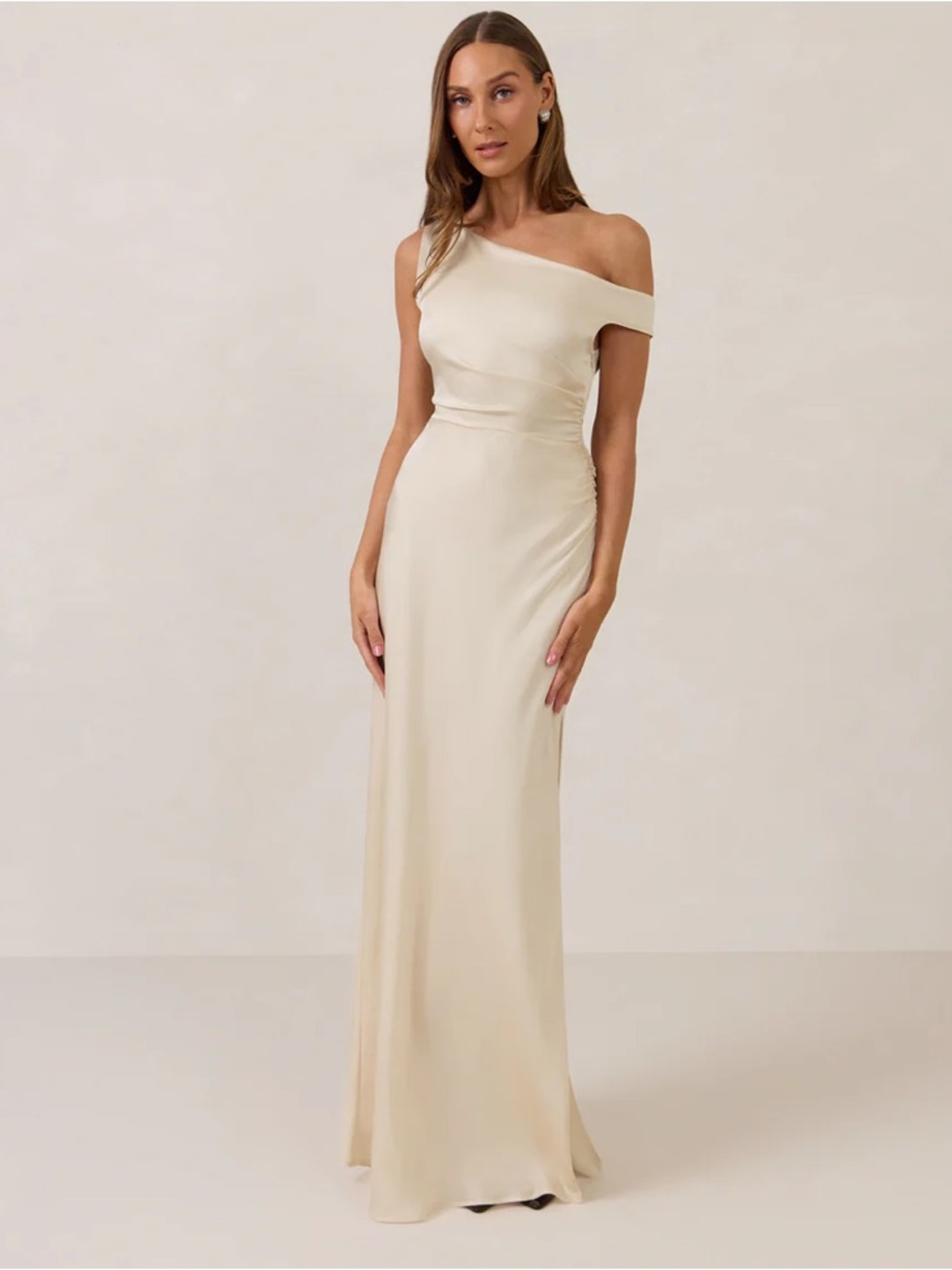 Park and Fifth Savannah Dress Champagne Satin S